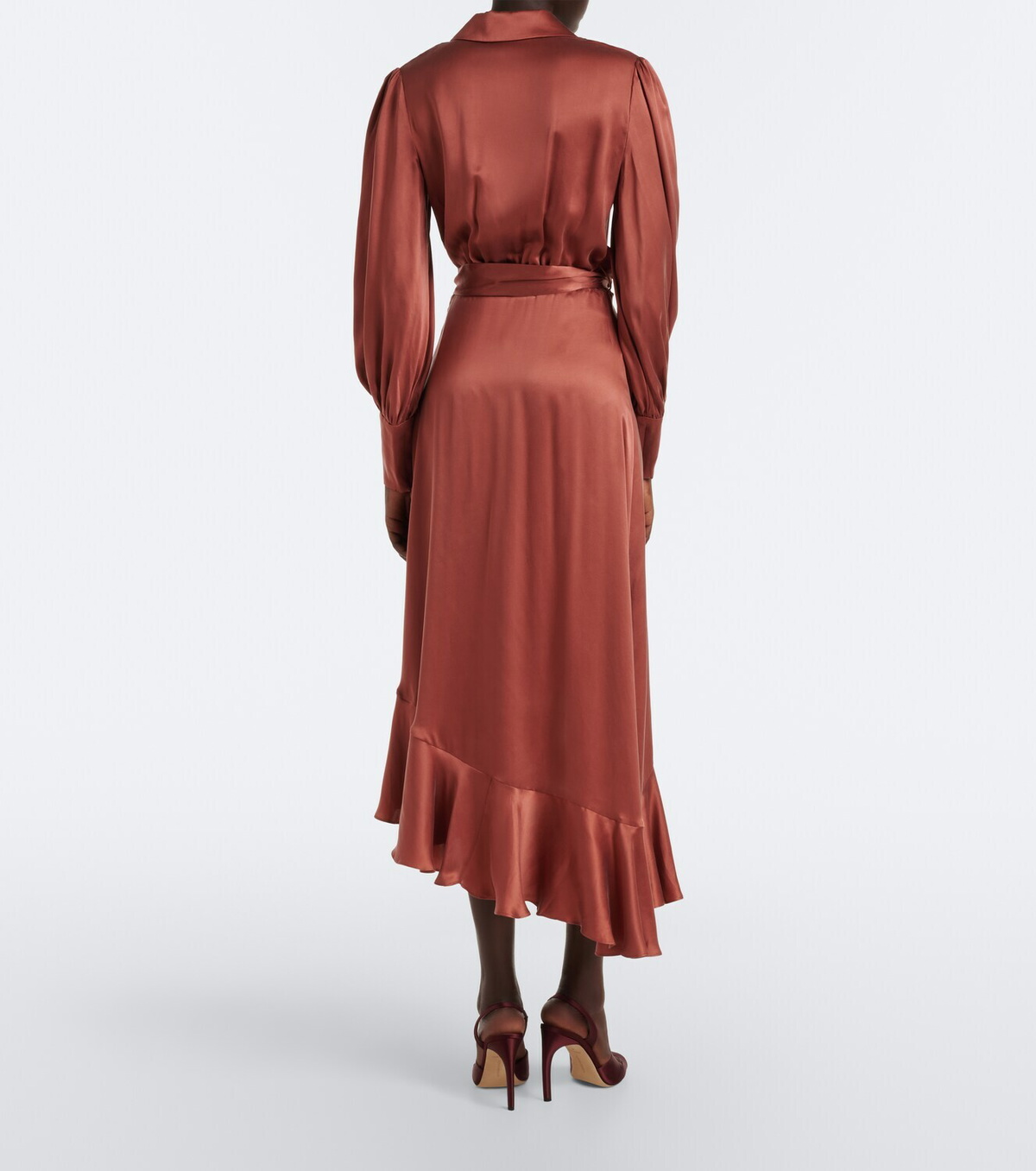 Zimmermann Silk satin wrap dress