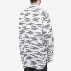 Vetements Men's Stamped Logo Shirt in White/Black