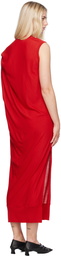 Stella McCartney Red Draped Maxi Dress