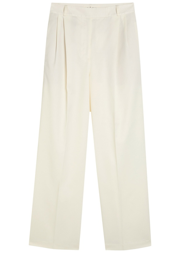 Photo: Rohe Wide-leg Wool-blend Trousers Off White