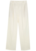 Rohe Wide-leg Wool-blend Trousers Off White