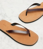 The Row City leather thong sandals