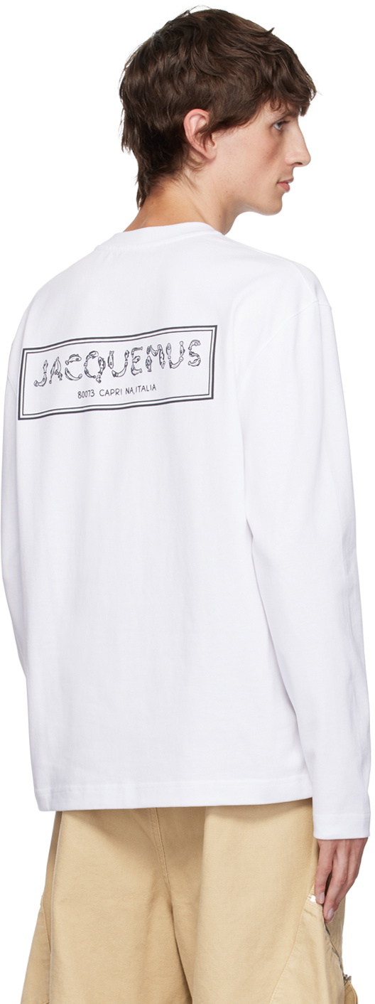 JACQUEMUS White La Casa 'Le t-shirt Merù manches longues