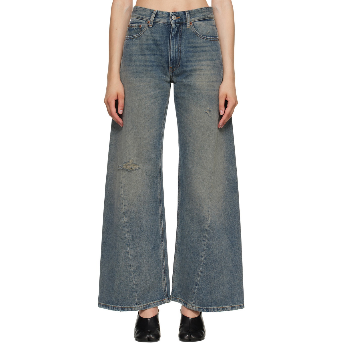 MM6 Maison Margiela Navy Wide Denim Jeans