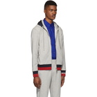 Moncler Grey Striped Hoodie