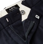 A.P.C. - Slim-Fit Virgin Wool-Flannel Suit Trousers - Blue