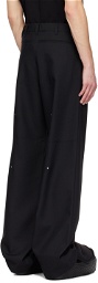 HELIOT EMIL Black Radial Tailored Trousers