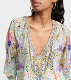Camilla Floral printed silk blouse