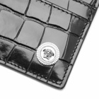 Versace Men's Croco Medusa Card Holder in Palladium