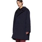 Maison Margiela Navy Nylon Coat