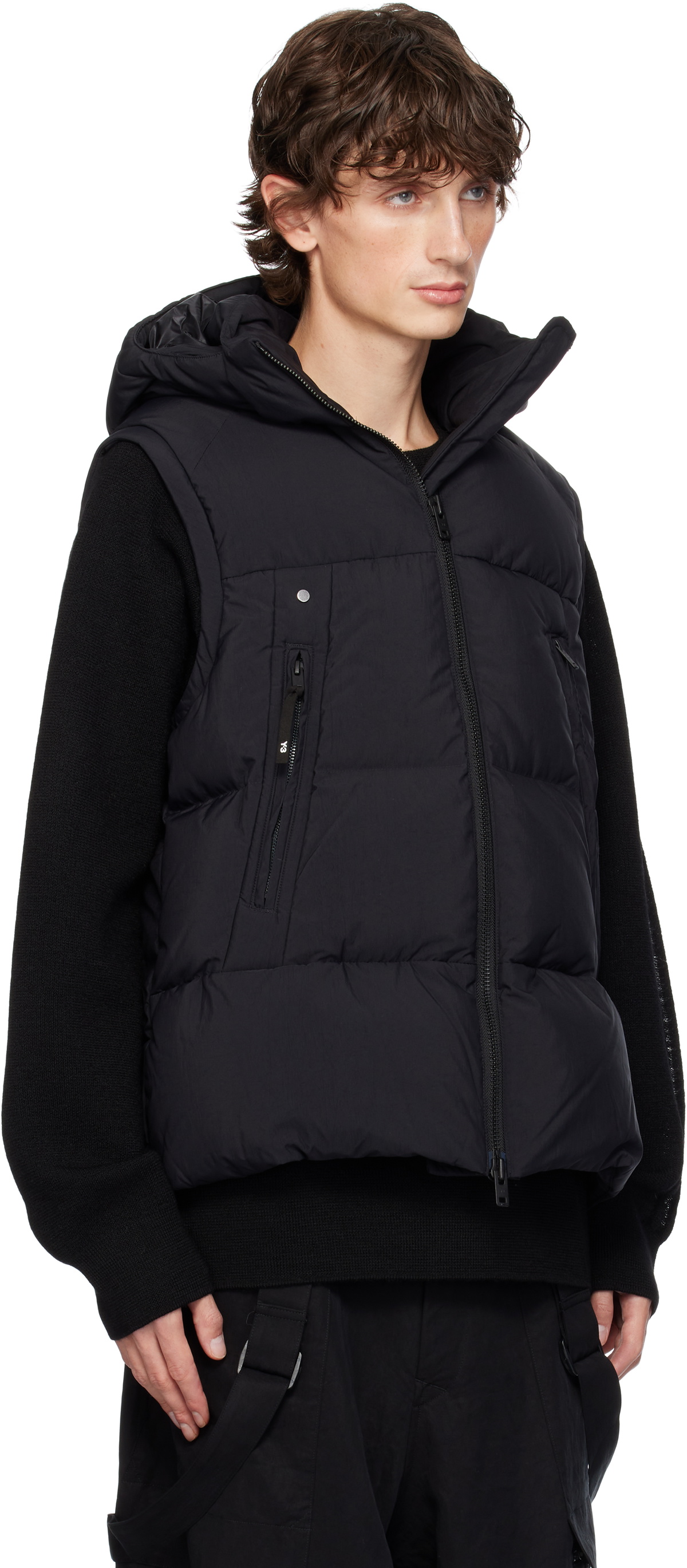 ジャケット・アウター Y-3 MATTE DOWN VEST Y-3 Black Puffer Down Vest Y-3