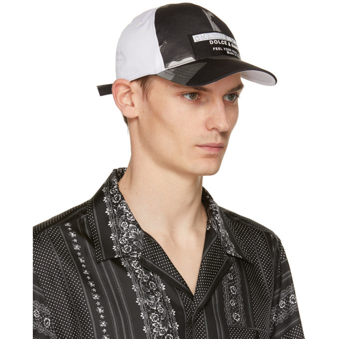 Dolce and Gabbana Black Camo Print Cap Dolce & Gabbana