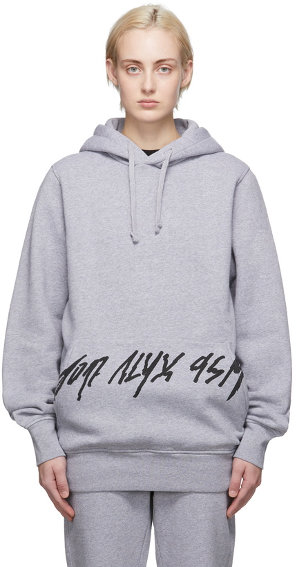 Photo: 1017 ALYX 9SM Grey Script Hoodie