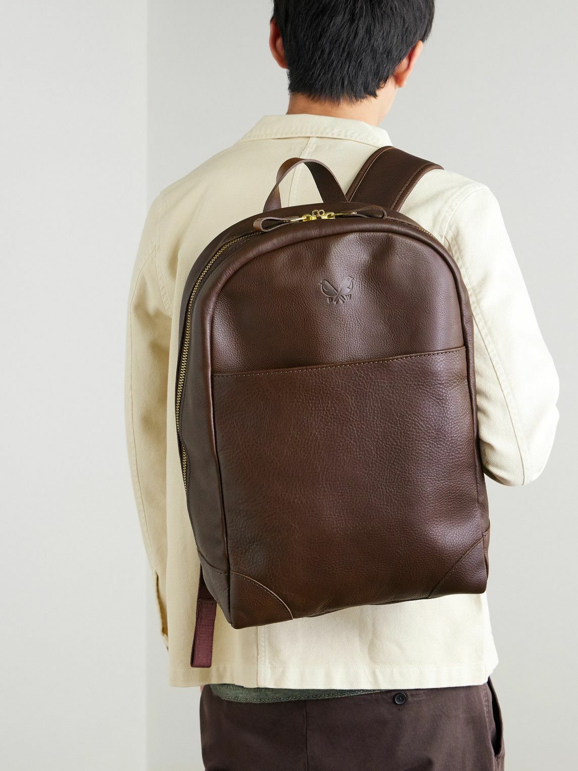 Bennett Winch - Logo-Debossed Full-Grain Leather Backpack