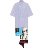 Balenciaga Scarf cotton and silk shirt dress