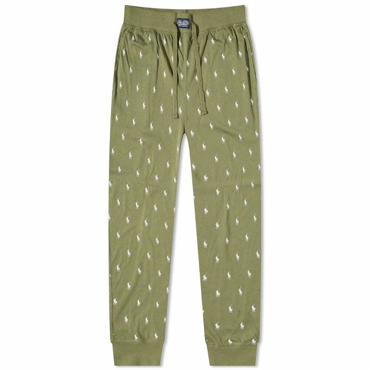 Photo: Polo Ralph Lauren Men's All Over Pony Sleepwear Short in Army Olive