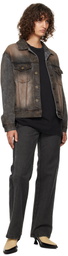 We11done Black Washed Denim Jacket