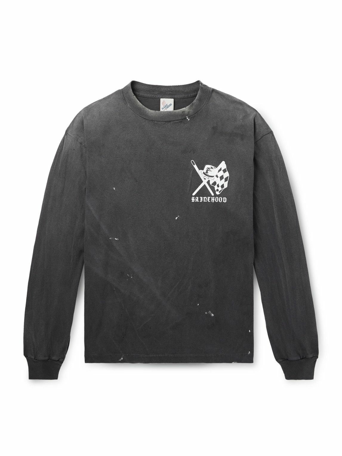 SAINT Mxxxxxx - Evangelion Distressed Printed Cotton-Jersey