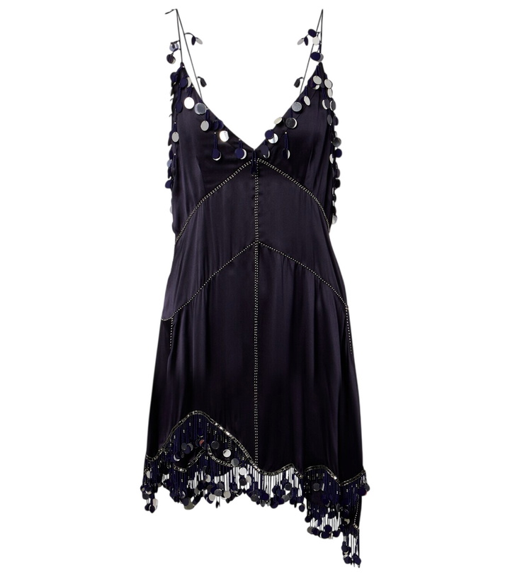 Photo: Isabel Marant Ludna embellished silk satin minidress