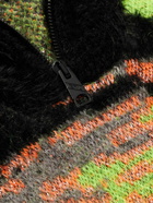 ERL - Metallic Jacquard-Knit Half-Zip Sweater - Green