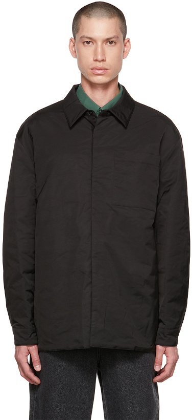 Photo: AMOMENTO Black Buttoned Reversible Jacket