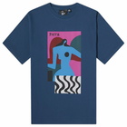 By Parra Men's Distortion Table T-Shirt in Navy Blue