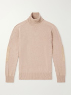 Brunello Cucinelli - Suede-Trimmed Cashmere Sweater - Neutrals