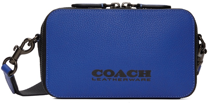 Photo: Coach 1941 Blue Charter Slim Crossbody Messenger Bag