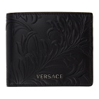 Versace Black Embossed Barocco Bifold Wallet