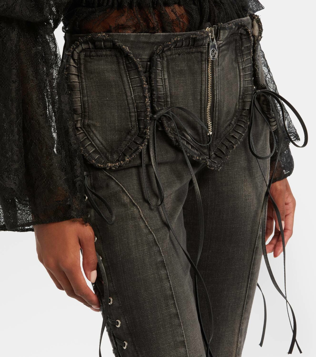 Blumarine Low-rise slim-fit flared jeans