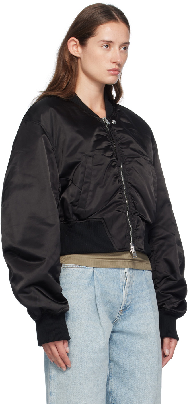 AGOLDE Black Jett Bomber Jacket