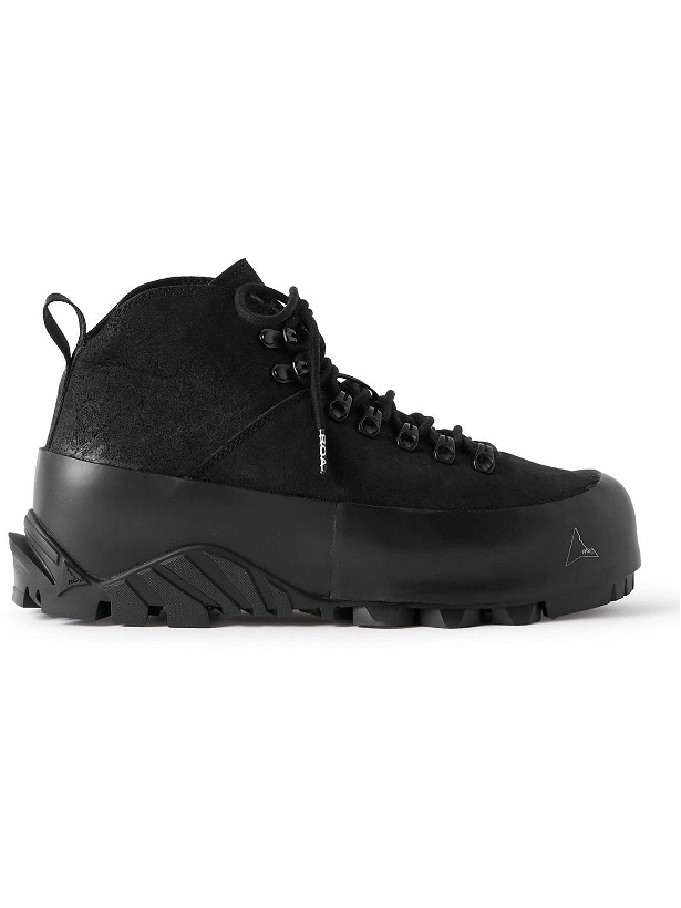 Photo: ROA - CVO Rubber-Trimmed Suede Hiking Boots - Black