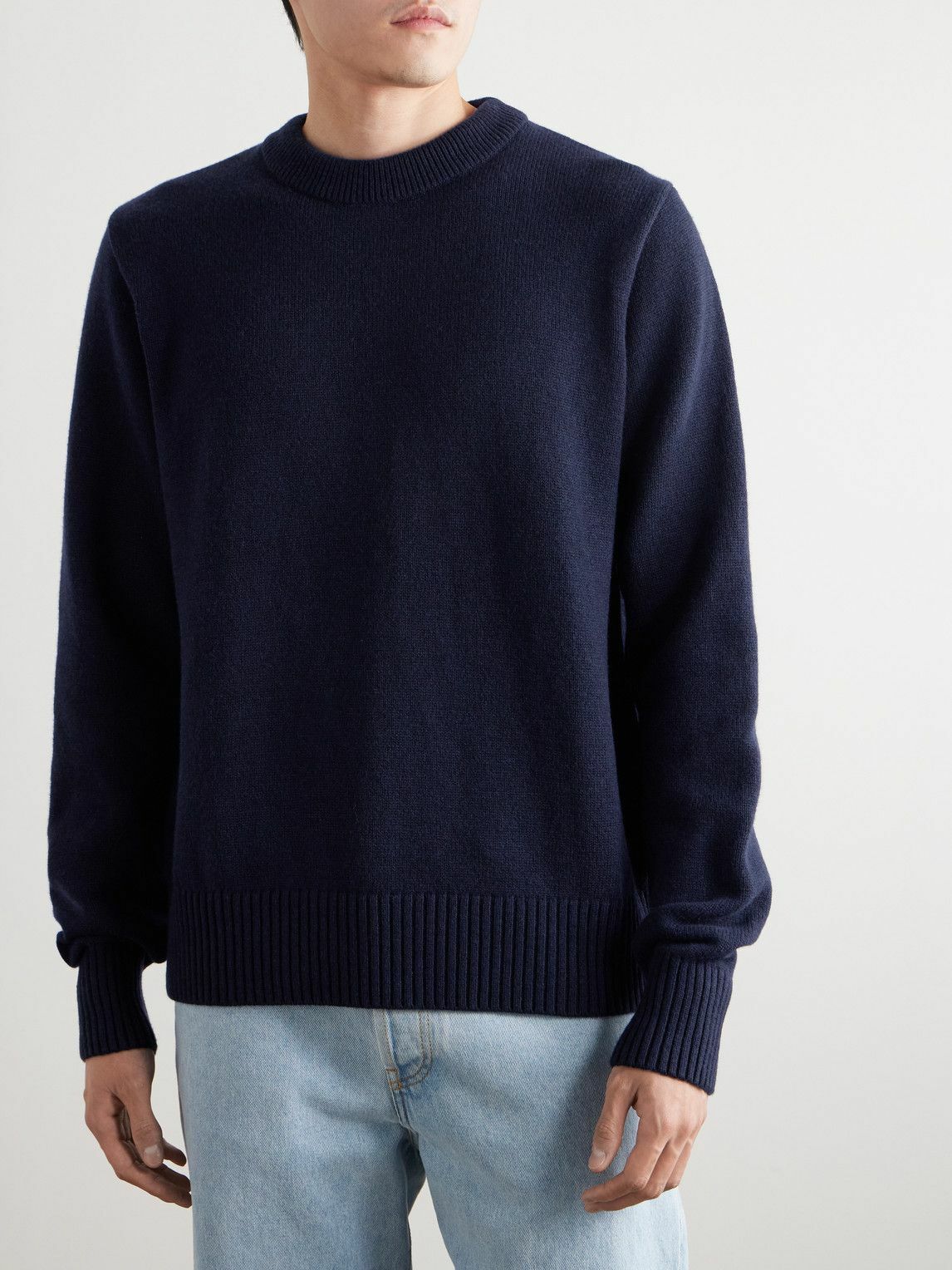 Richard James - Wool and Cashmere-Blend Sweater - Blue
