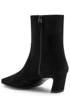 Stuart Weitzman Stassi 50 Suede Ankle Boots Black