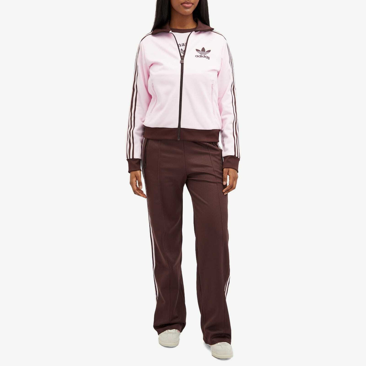 Adidas Women's Beckenbauer Track Top in Clear Pink adidas