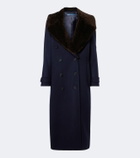 Polo Ralph Lauren Shearling-trimmed wool coat