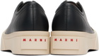Marni Black Nappa Leather Pablo Lace-Up Sneakers