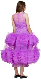 Molly Goddard Purple Yuri Midi Dress