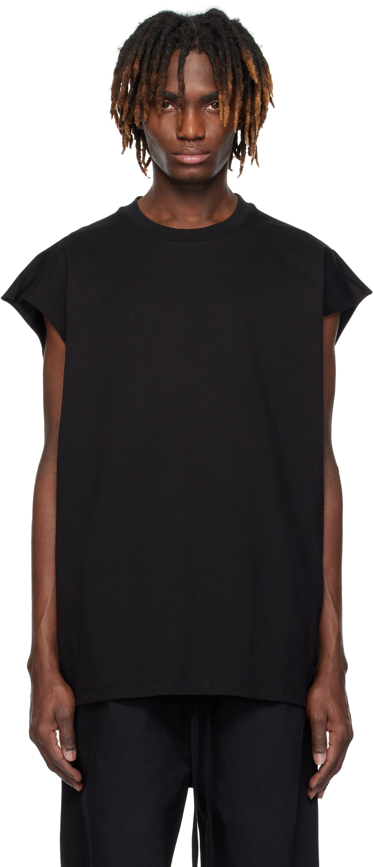 thom/krom Black M TS 847 Tank Top