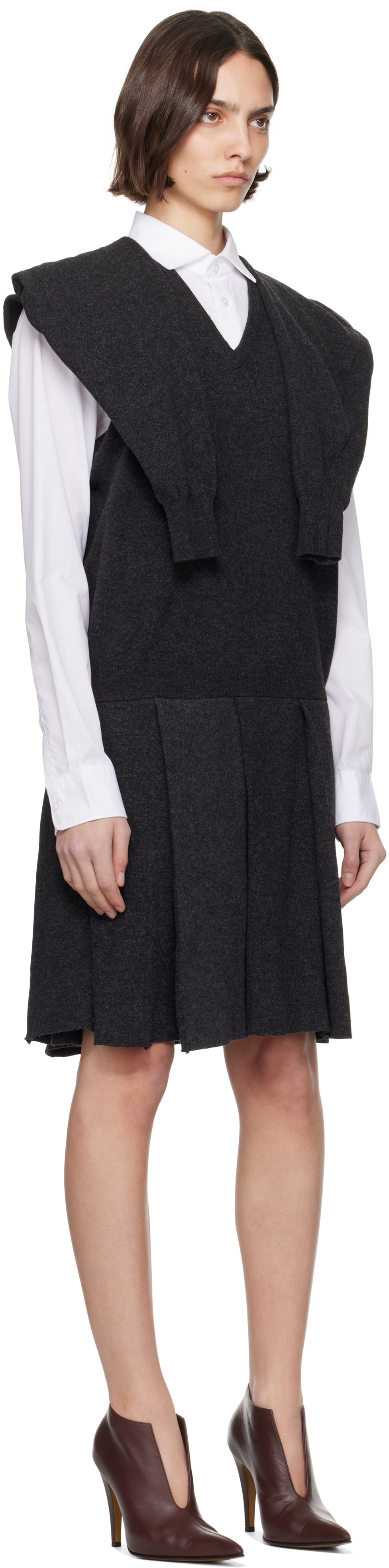HODAKOVA Pleated Sleeve Midi Dress