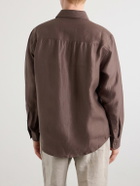 God's True Cashmere - Cocoa Linen Shirt - Brown