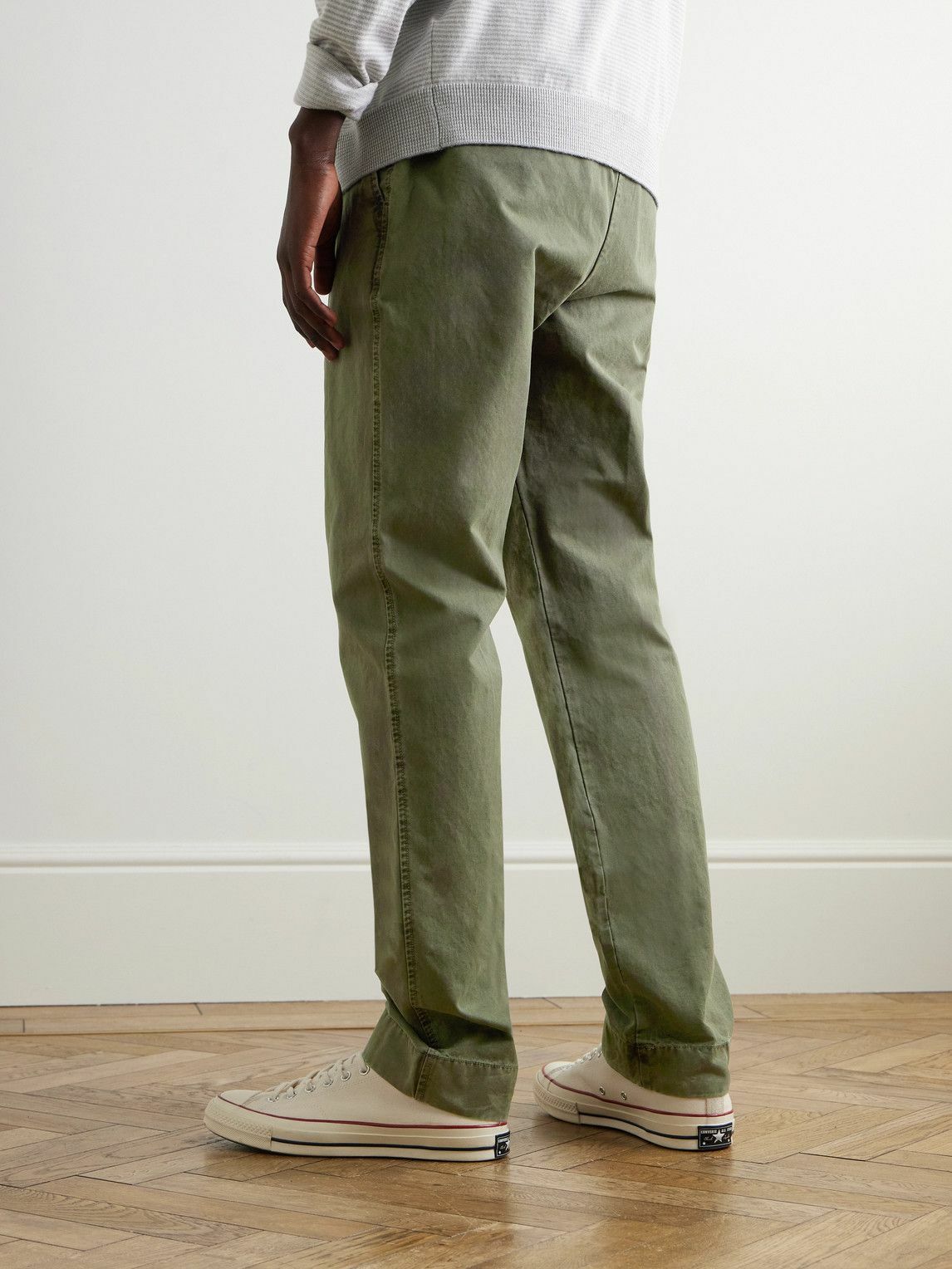 James Perse - Straight-Leg Cotton-Canvas Trousers - Green