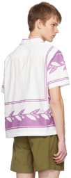 Bode Purple & White Acorn Shirt