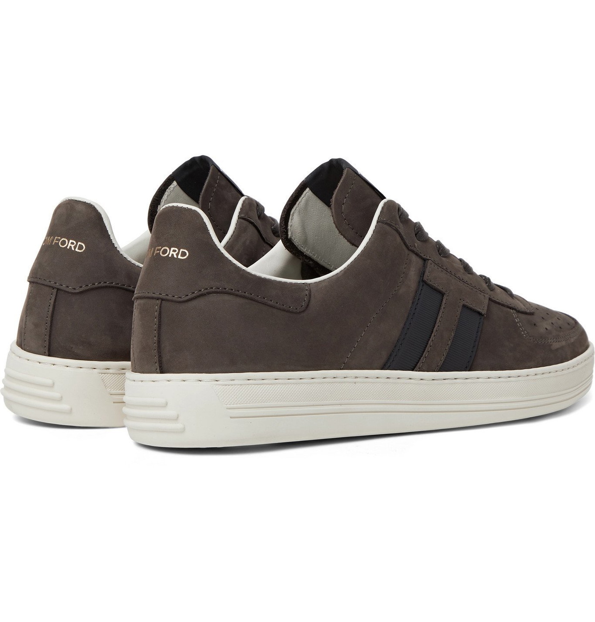 TOM FORD - Radcliffe Leather-Trimmed Suede Sneakers - Brown