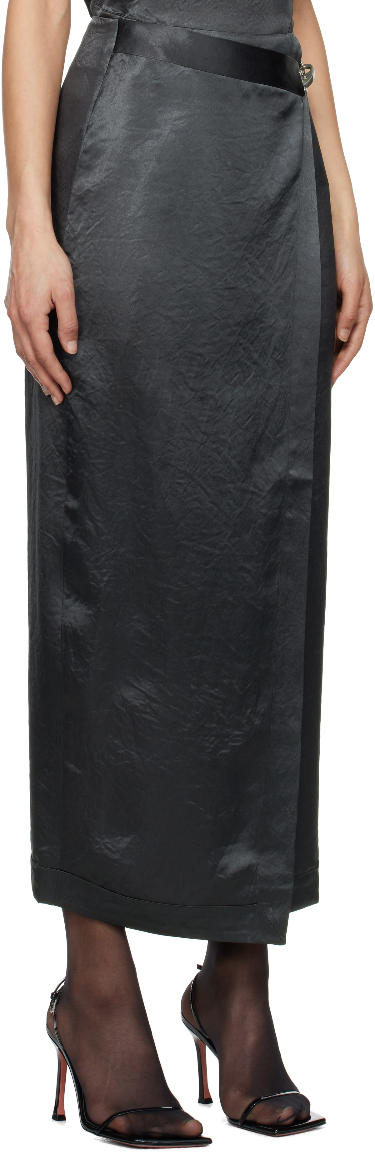 Nanushka Gray Grisel Maxi Skirt