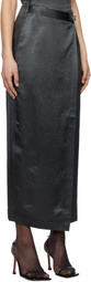 Nanushka Gray Grisel Maxi Skirt