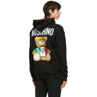 Moschino Black Toy Italian Teddy Bear Hoodie