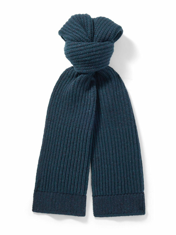 Photo: Johnstons of Elgin - Ribbed Donegal Cashmere Scarf