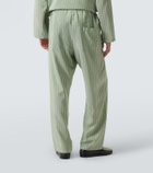 Bode Sylvan striped silk straight pants