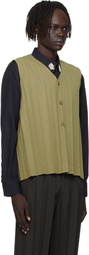 HOMME PLISSÉ ISSEY MIYAKE Khaki Edge Ensemble Vest